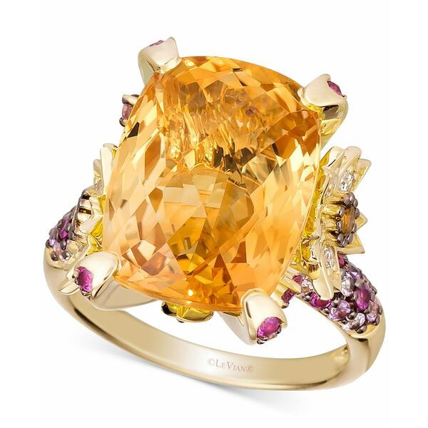 ルヴァン レディース リング アクセサリー Multi-Gemstone (11 ct. t.w.) & Vanilla Diamond (1/4 ct. t.w.) Statement Ring in 14k Gold