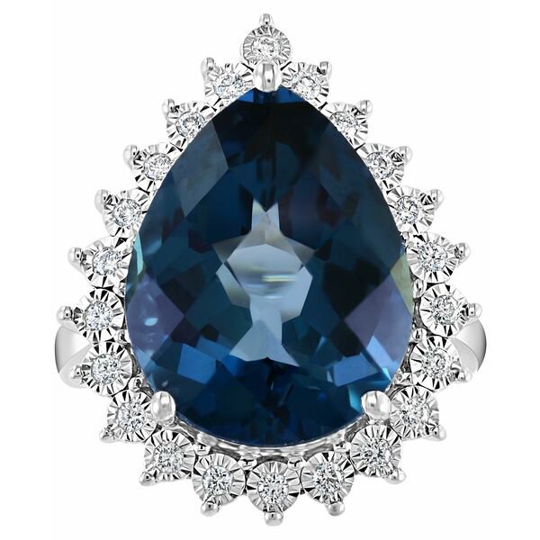 エフィー コレクション レディース リング アクセサリー EFFY® London Blue Topaz (12-3/4 ct. t.w.) & Diamond (1/5 ct. t.w.) Ring