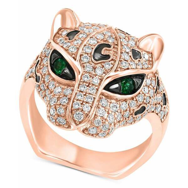 エフィー コレクション レディース リング アクセサリー EFFY® Diamond (1 ct. t.w.) & Emerald (1/10 ct. t.w.) Signature Panther