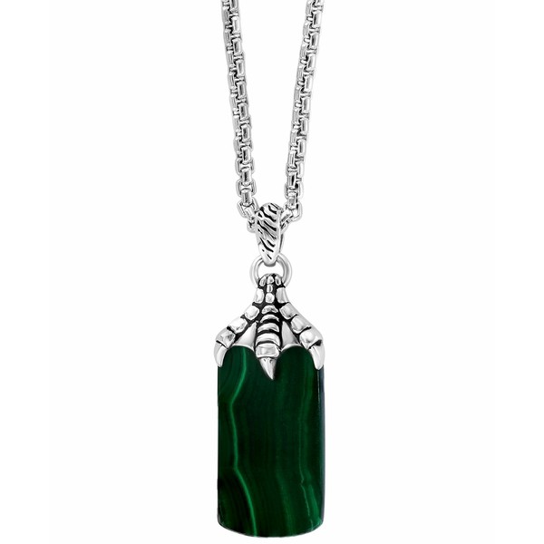 エフィー コレクション メンズ ネックレス・チョーカー アクセサリー EFFY® Men's Malachite Talon Dog Tag 22" Pendant Necklace in