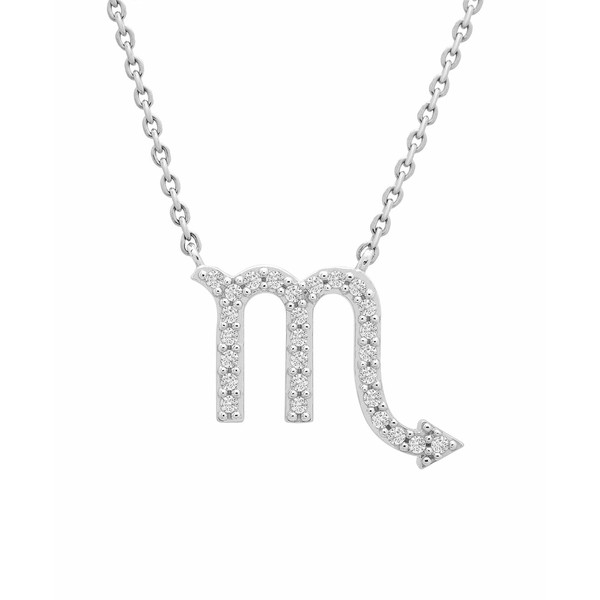 ラップド レディース ネックレス・チョーカー・ペンダントトップ アクセサリー Diamond Zodiac Pendant Necklace (1/10 ct. t.w.) in 14