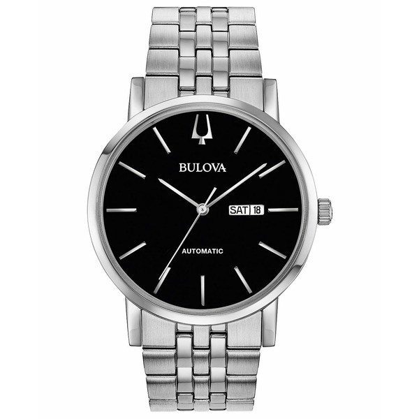 ブロバ メンズ 腕時計 アクセサリー Men's Automatic American Clipper Stainless Steel Bracelet Watch 42mm No Color