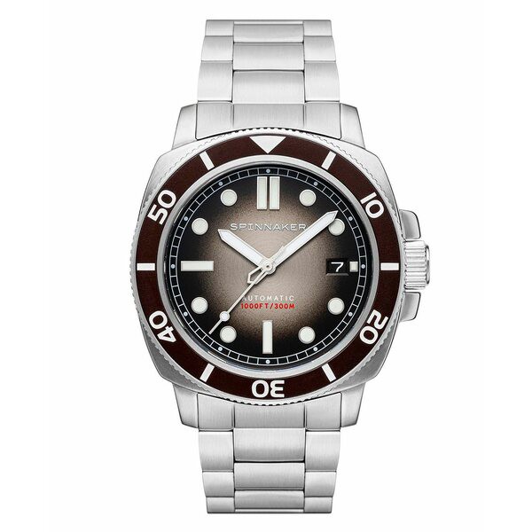 スピ二カー メンズ 腕時計 アクセサリー Men's Hull Diver Automatic Harvest Brown with Silver-Tone Solid Stainless Steel Bracelet W