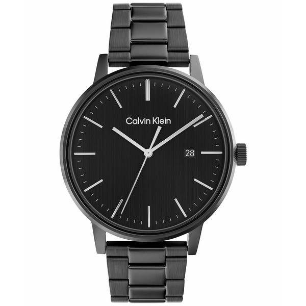 カルバンクライン レディース 腕時計 アクセサリー Black Stainless Steel Bracelet Watch 43mm Black