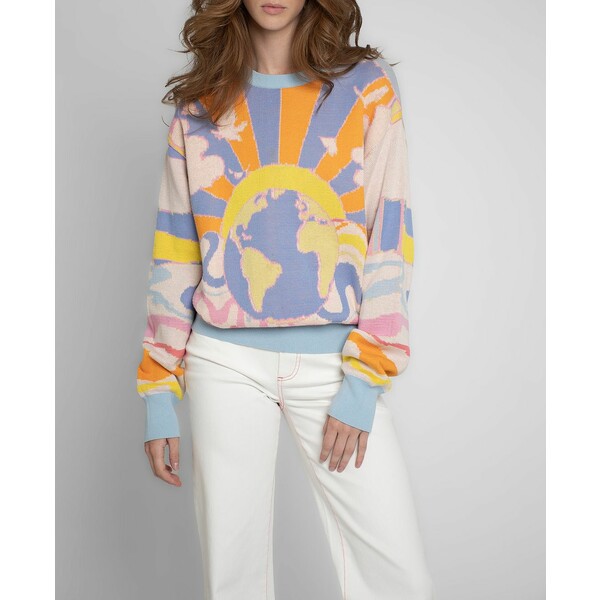 ニコルミラー レディース ニット&セーター アウター Printed Crew Neck Sweater Multicolor