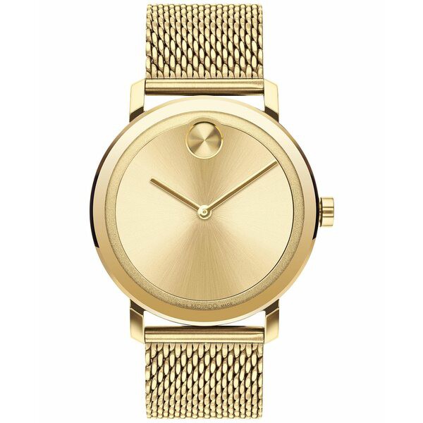 モバド メンズ 腕時計 アクセサリー Men's Swiss Bold Gold-Tone Ion-Plated Stainless Steel Mesh Bracelet Watch 40mm Gold