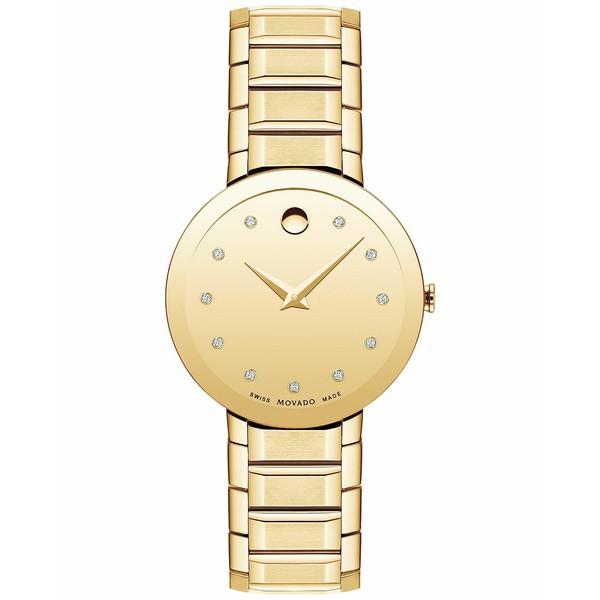 モバド レディース 腕時計 アクセサリー Sapphire Women's Swiss Diamond (1/20 ct. t.w.) Gold-Tone PVD Bracelet Watch 28mm Gold