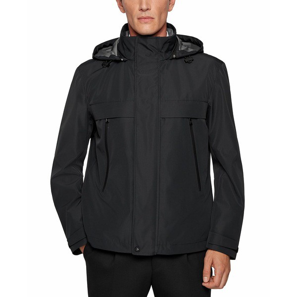 ヒューゴボス メンズ ジャケット＆ブルゾン アウター BOSS Men's Three-in-One Softshell Jacket Black