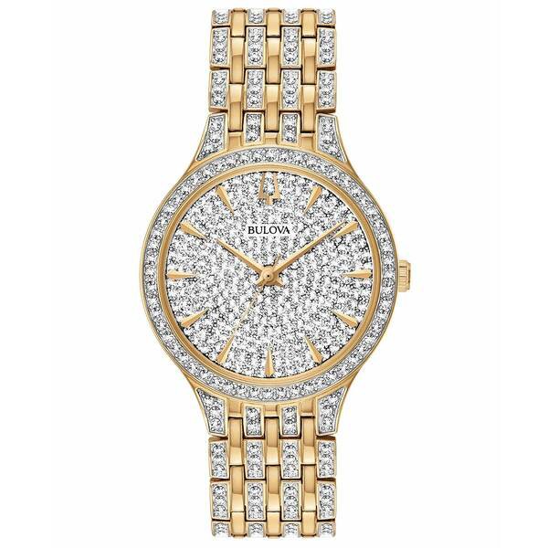 ブロバ レディース 腕時計 アクセサリー Women's Phantom Gold-Tone Crystal-Accent Stainless Steel Bracelet Watch 32mm Two-Tone