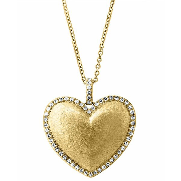 エフィー コレクション レディース ネックレス・チョーカー・ペンダントトップ アクセサリー EFFY® Diamond Heart 18" Pendant Neckl