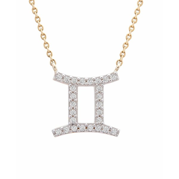 ラップド レディース ネックレス・チョーカー・ペンダントトップ アクセサリー Diamond Zodiac Pendant Necklace (1/10 ct. t.w.) in 14