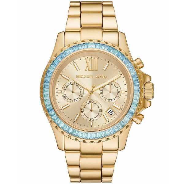 マイケルコース レディース 腕時計 アクセサリー Women's Everest Chronograph Gold-Tone Stainless Steel Bracelet Watch 42mm Gold-Ton