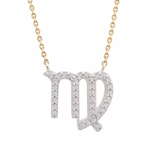 ラップド レディース ネックレス・チョーカー・ペンダントトップ アクセサリー Diamond Zodiac Pendant Necklace (1/10 ct. t.w.) in 14