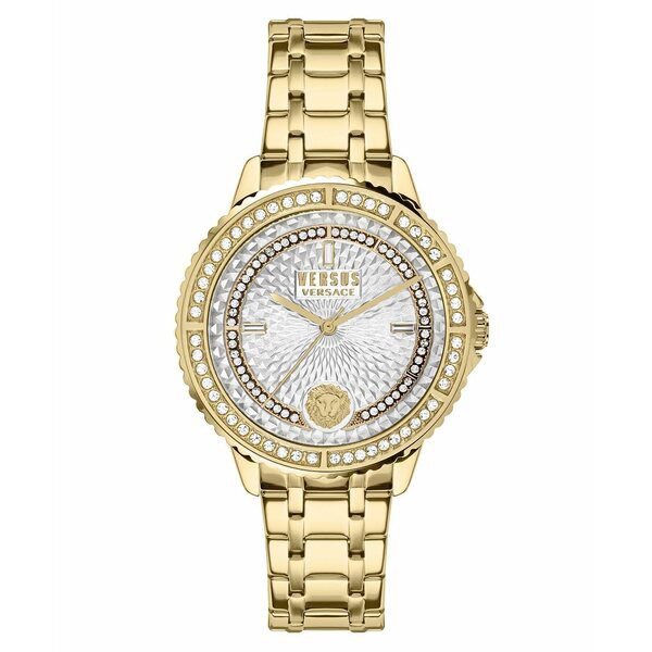 ヴェルサス ヴェルサーチ レディース 腕時計 アクセサリー Versus by Versace Women's Montorgueil Gold-tone Stainless Steel Bracelet