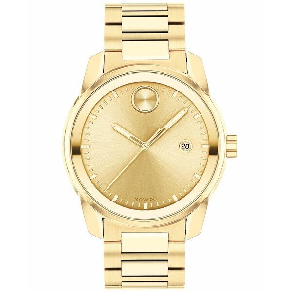 モバド メンズ 腕時計 アクセサリー Men's Swiss Bold Verso Gold Ion-Plated Steel Bracelet Watch 42mm Gold