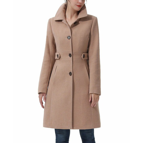 キミ アンド カイ レディース ジャケット＆ブルゾン アウター Women's Heather Wool Walking Coat Camel