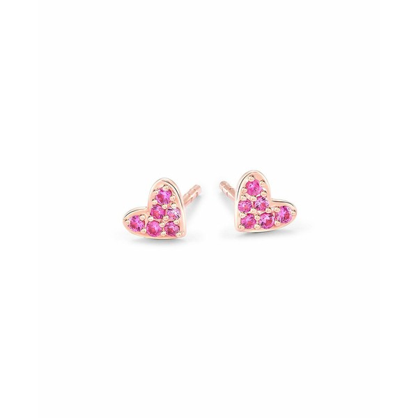 ケンドラスコット レディース ピアス＆イヤリング アクセサリー Heart Stud Earrings (1/20 ct. t.w.) in 14K Rose Gold Rose Gold