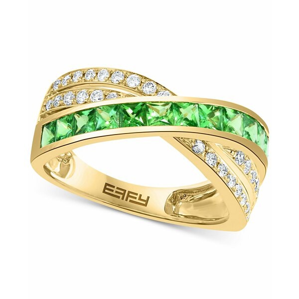 エフィー コレクション レディース リング アクセサリー EFFY® Tsavorite (1 ct. t.w.) & Diamond (1/3 ct. t.w.) Crossover Stateme