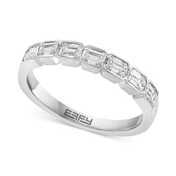 エフィー コレクション レディース リング アクセサリー EFFY® Diamond Emerald-Cut Band (3/4 ct. t.w.) in 14k White Gold White G