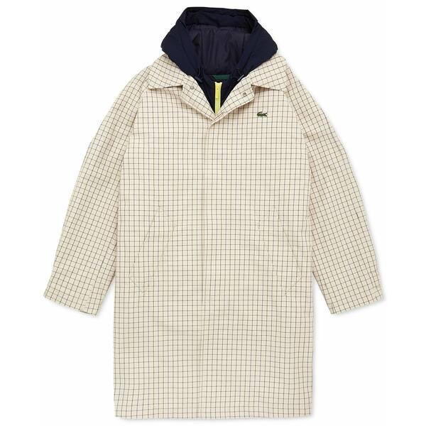 ラコステ メンズ ジャケット＆ブルゾン アウター Men's 3-in-1 Check Trench Coat Copeau/multico