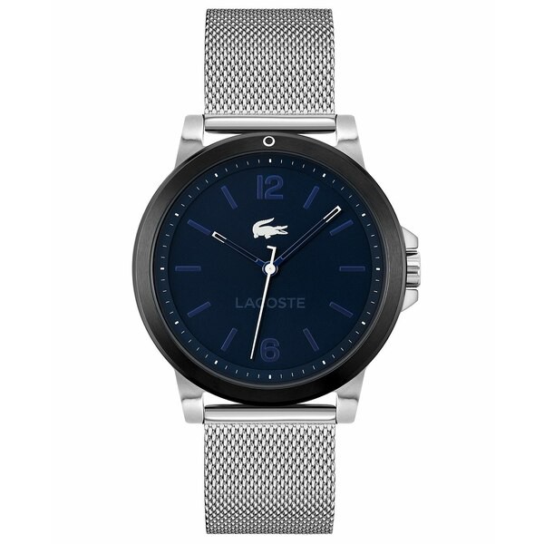 ラコステ メンズ 腕時計 アクセサリー Men's Court Stainless Steel Mesh Bracelet Watch 42mm Stainless Steel