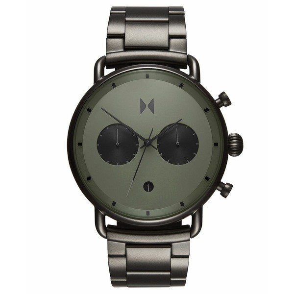 エムブイエムティー レディース 腕時計 アクセサリー Chronograph Blacktop Rallye Green Gunmetal Stainless Steel Bracelet Watch 47mm