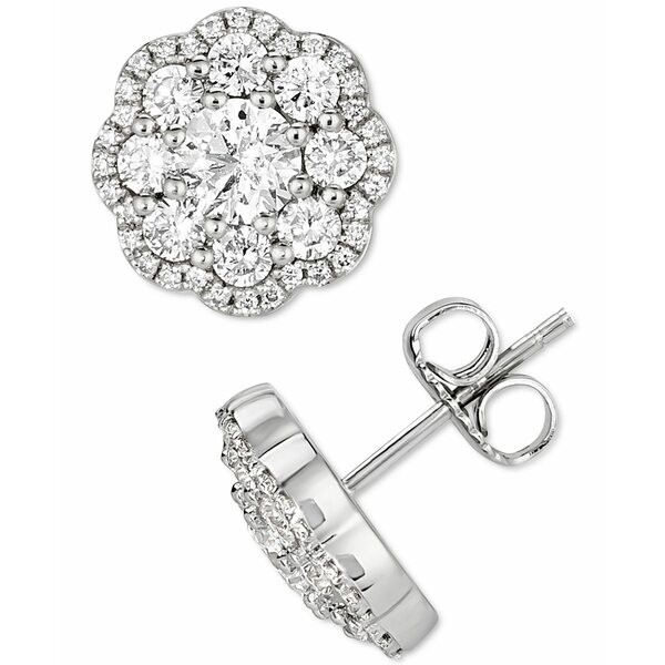 ルヴァン レディース ピアス＆イヤリング アクセサリー Vanilla Diamond® Cluster Stud Earrings (1-3/4 ct. t.w.) in Platinum Plat