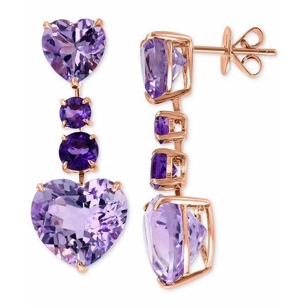 エフィー コレクション レディース ピアス＆イヤリング アクセサリー EFFY® Multicolor Amethyst (16-1/3 ct. t.w.) Heart Drop Earr