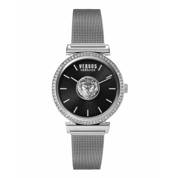 ヴェルサス ヴェルサーチ レディース 腕時計 アクセサリー Versus by Versace Women's Brick Lane Silver-tone Stainless Steel Bracelet