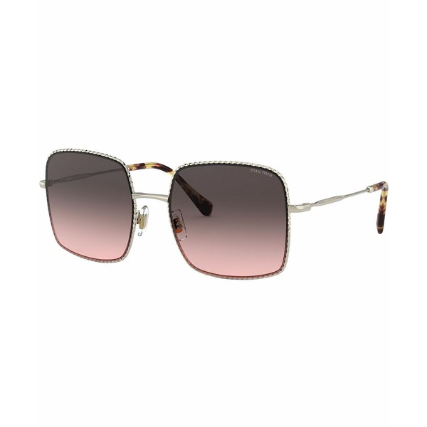 ミュウミュウ レディース サングラス＆アイウェア アクセサリー Sunglasses, 0MU 61VS PALE GOLD/PINK GRADIENT GREY