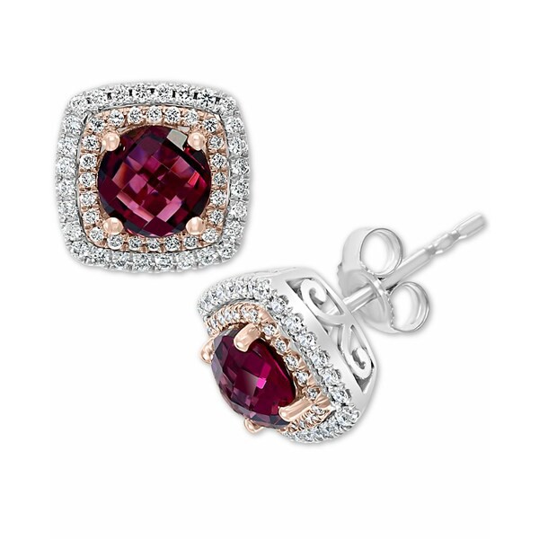 エフィー コレクション レディース ピアス＆イヤリング アクセサリー EFFY® Rhodolite (2-1/2 ct. t.w.) & Diamond (1/3 ct. t.w.) S