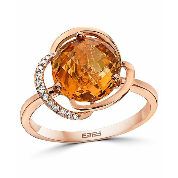 エフィー コレクション レディース リング アクセサリー EFFY® Citrine (3-1/6 ct. t.w.) & Diamond (1/20 ct. t.w.) Statement Ring