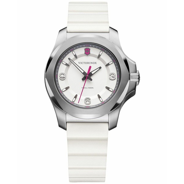 ビクトリノックス レディース 腕時計 アクセサリー Women's I.N.O.X. V White Rubber Strap Watch 37mm White