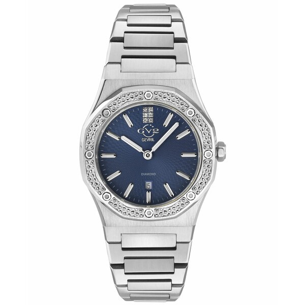 ジェビル レディース 腕時計 アクセサリー GV2 Women's Palmanova Silver-Tone Stainless Steel Swiss Quartz Bracelet Watch 33mm Silve