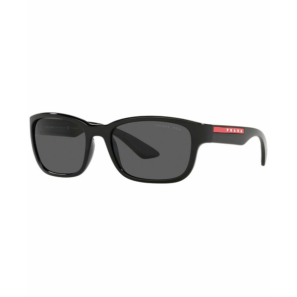 プラダ メンズ サングラス・アイウェア アクセサリー Polarized Sunglasses, PS 05VS 57 BLACK/POLAR DARK GREY