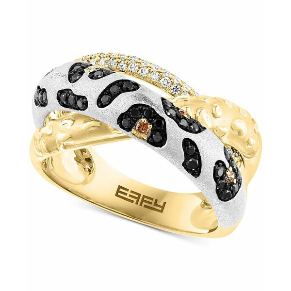 エフィー コレクション レディース リング アクセサリー EFFY® Multicolor Diamond Panther Print Crossover Ring (3/8 ct. t.w.) in