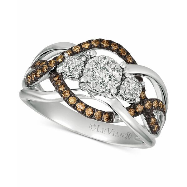 ルヴァン レディース リング アクセサリー Chocolatier Diamond Ring (3/8 ct. t.w.) in 14k Rose Gold (Also Available in Two-Tone Wh