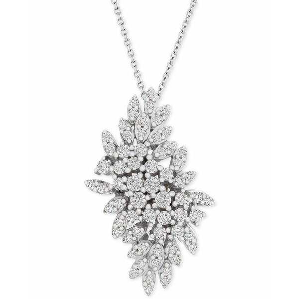 ラップド イン ラブ レディース ネックレス・チョーカー・ペンダントトップ アクセサリー Diamond Cluster 18" Pendant Necklace (1 ct.