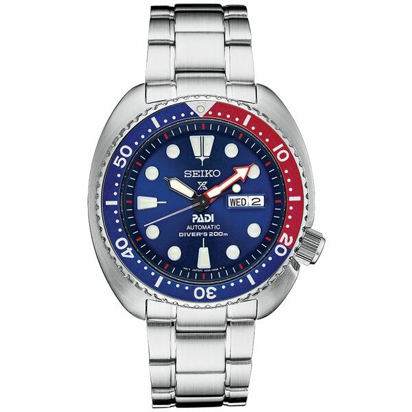 セイコー メンズ 腕時計 アクセサリー Men's Automatic Prospex Diver Stainless Steel Bracelet Watch 45mm Silver