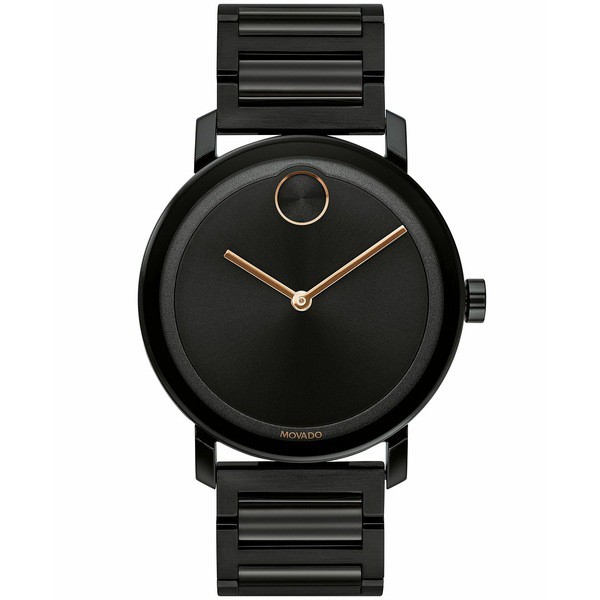 モバド メンズ 腕時計 アクセサリー Men's Swiss Bold Evolution Black Ion-Plated Steel Bracelet Watch 40mm Black