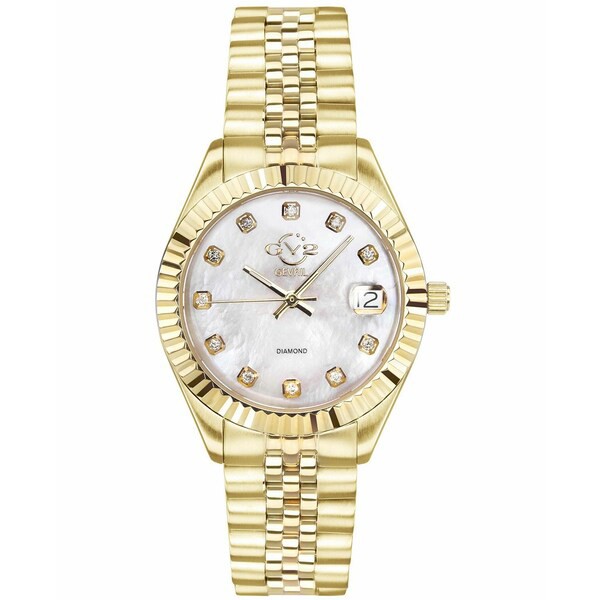 ジェビル レディース 腕時計 アクセサリー GV2 Women's Naples Gold-Tone Ion Plating Swiss Quartz Bracelet Watch 34 mm Gold-Tone