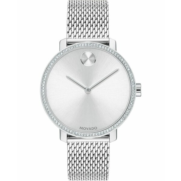 モバド レディース 腕時計 アクセサリー Women's Swiss Bold Stainless Steel Mesh Bracelet Watch 34mm Silver