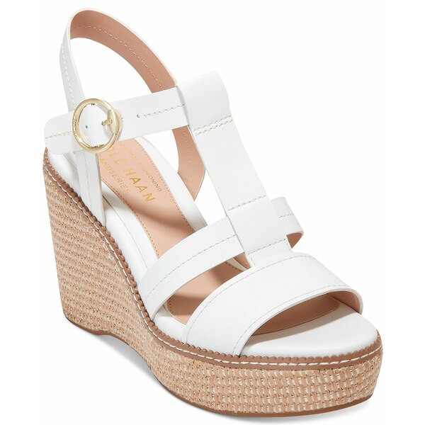 コールハーン レディース サンダル シューズ Women's Cloudfeel All Day Wedge Sandals Optic White