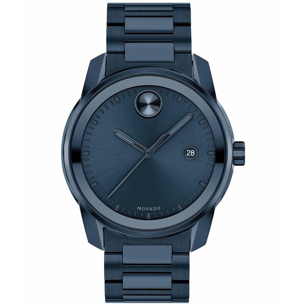 モバド メンズ 腕時計 アクセサリー Men's Bold Verso Swiss Blue Stainless Steel Bracelet Watch 42mm Blue