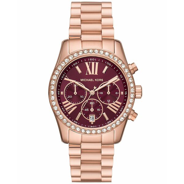 マイケルコース レディース 腕時計 アクセサリー Women's Lexington Lux Chronograph Rose Gold-Tone Stainless Steel Bracelet Watch 38