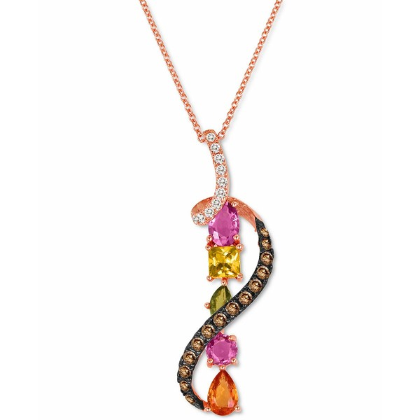 ルヴァン レディース ネックレス・チョーカー・ペンダントトップ アクセサリー Multi-Gemstone (1-7/8 ct. t.w.) & Vanilla Diamond (1/1