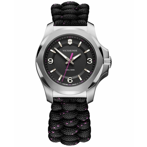 ビクトリノックス レディース 腕時計 アクセサリー Women's I.N.O.X. V Black Paracord Strap Watch 37mm Black