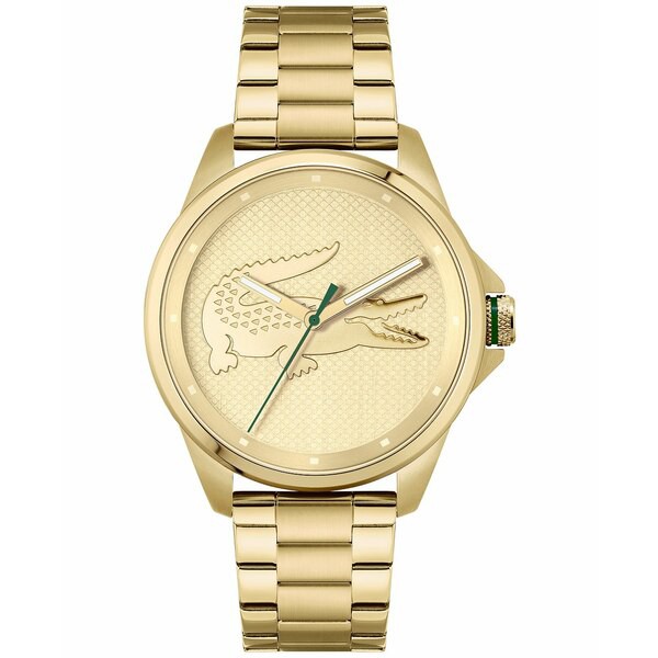 ラコステ メンズ 腕時計 アクセサリー Men's Limited Edition Croc Gold-Tone Bracelet Watch 43mm Gold