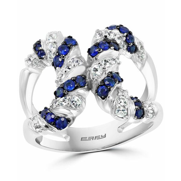 エフィー コレクション レディース リング アクセサリー EFFY® Sapphire (1/3 ct. t.w.) & White Sapphire (3/4 ct. t.w.) Statement