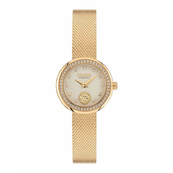 ヴェルサス ヴェルサーチ レディース 腕時計 アクセサリー Versus by Versace Women's Lea Petite Gold-Tone Stainless Steel Bracelet W